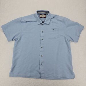 Bahama Bay Club Mens Shirt Short‎ Sleeve Size Large Blue Color Sailing Fishing
